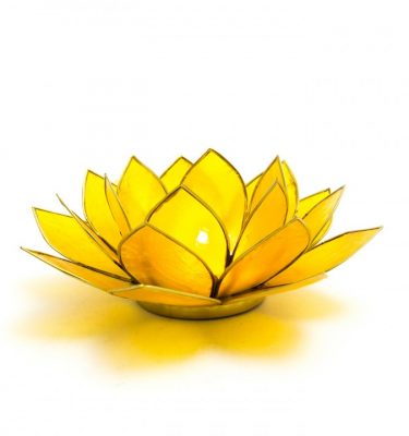 Lotus Candle Holder - Yellow