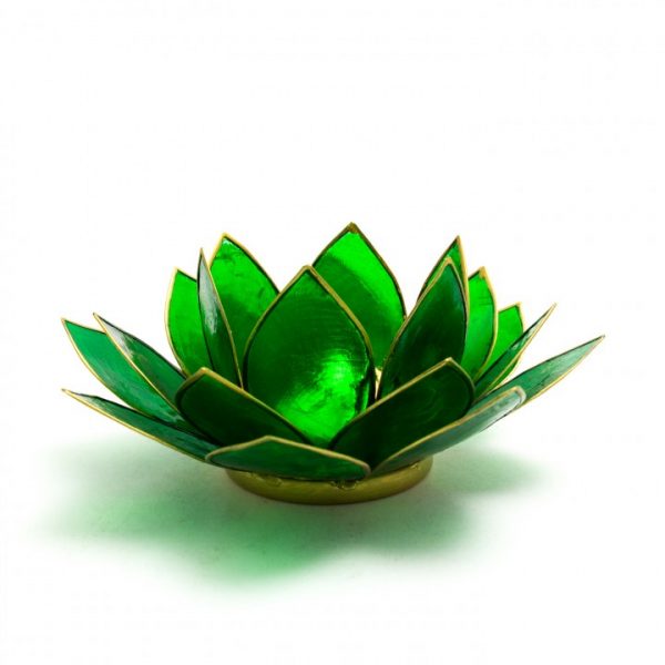 Lotus Candle Holder - Green