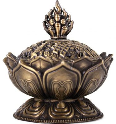 Metal Lotus Incense Cone Holder