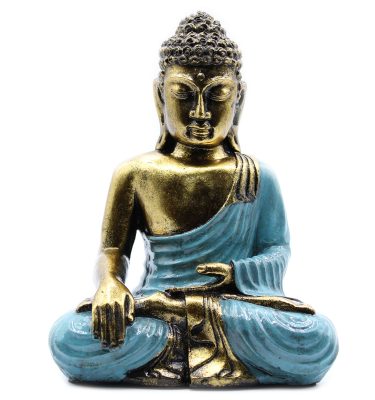 Large Teal & Gold Buddha